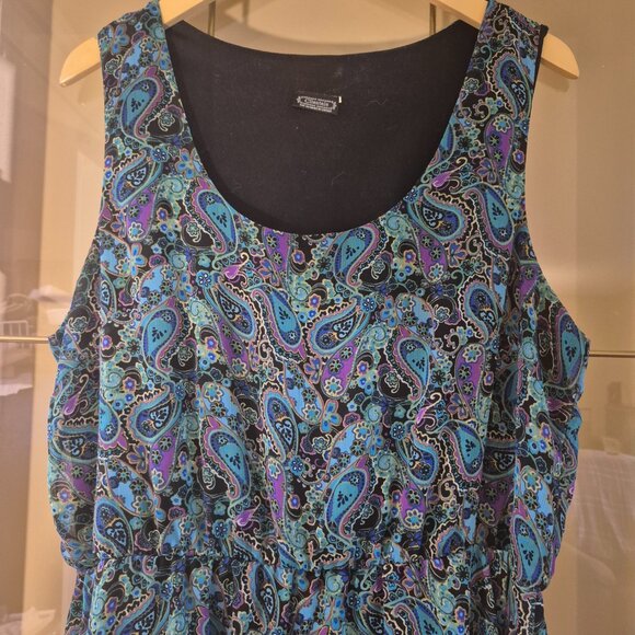 Clientele Paisley Hi-Low Hem Sleeveless Dress - Picture 2 of 4